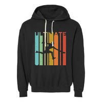 Ultimate Frisbee Retro Player Garment-Dyed Fleece Hoodie