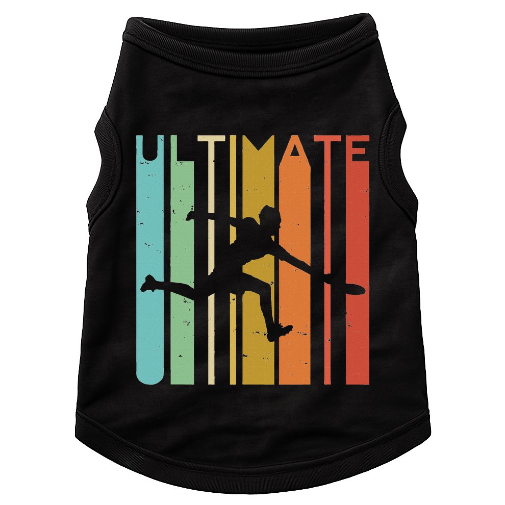 Ultimate Frisbee Retro Player Doggie Tank