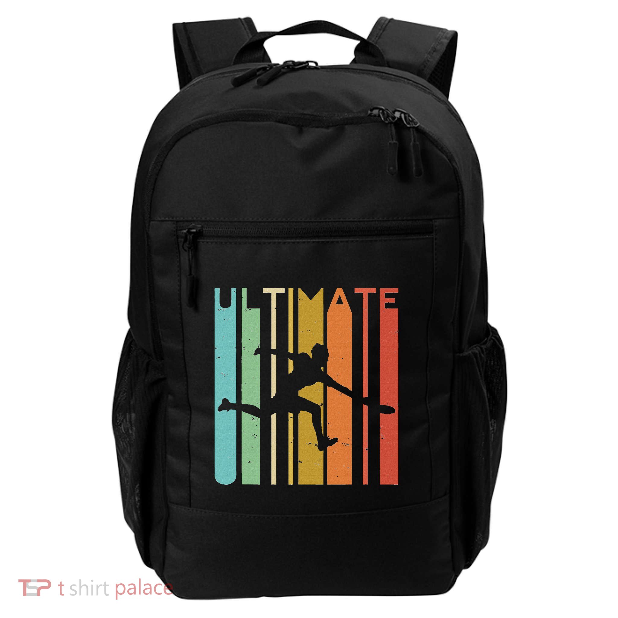 Ultimate Frisbee Retro Player Daily Commute Backpack