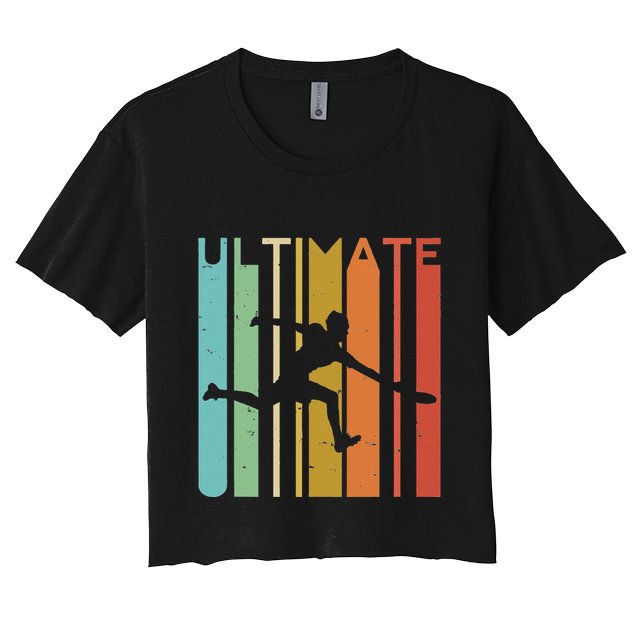 Ultimate Frisbee Retro Player Crop Top
