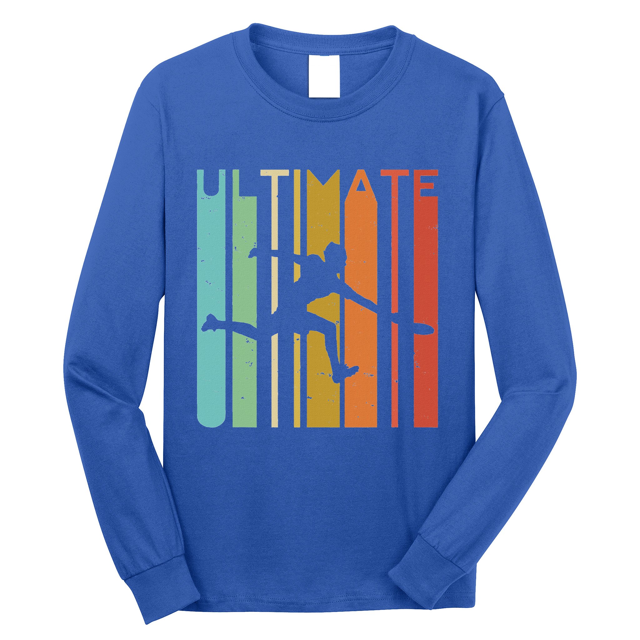 Ultimate Frisbee Retro Player Long Sleeve Shirt