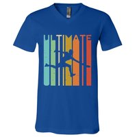 Ultimate Frisbee Retro Player V-Neck T-Shirt