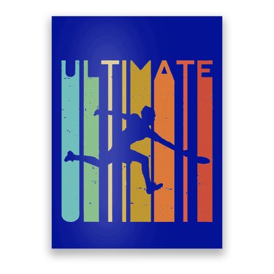 Ultimate Frisbee Retro Player Poster