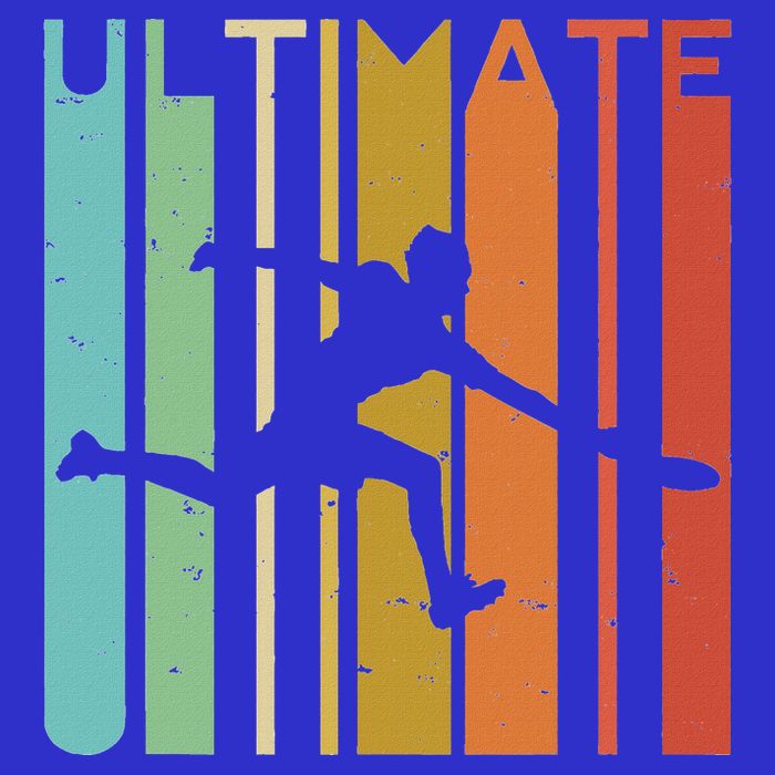 Ultimate Frisbee Retro Player Pom Pom 12in Knit Beanie