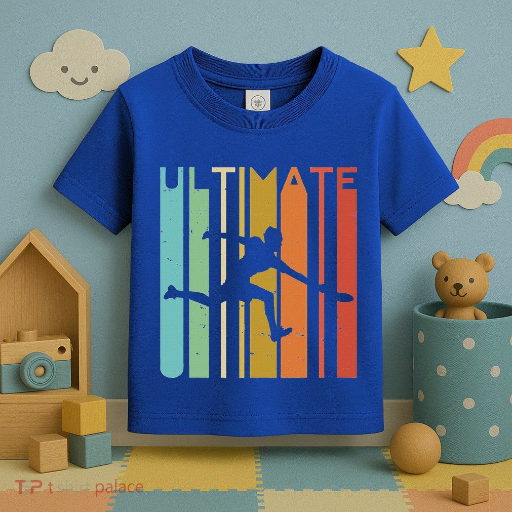 Ultimate Frisbee Retro Player Toddler T-Shirt