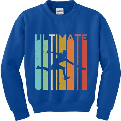 Ultimate Frisbee Retro Player Kids Sweatshirt