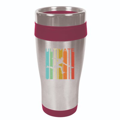 Ultimate Frisbee Retro Player 16oz Travel Tumbler