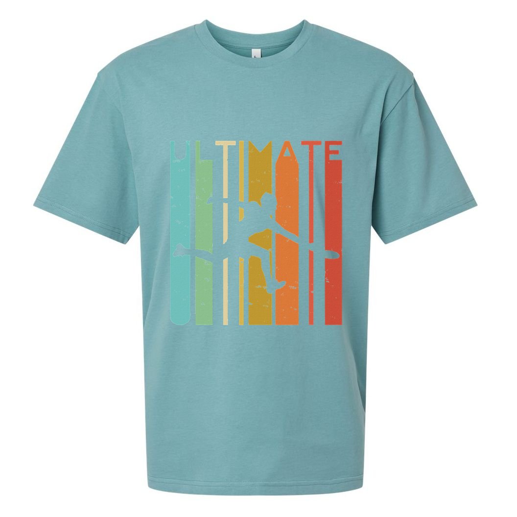 Ultimate Frisbee Retro Player Sueded Cloud Jersey T-Shirt