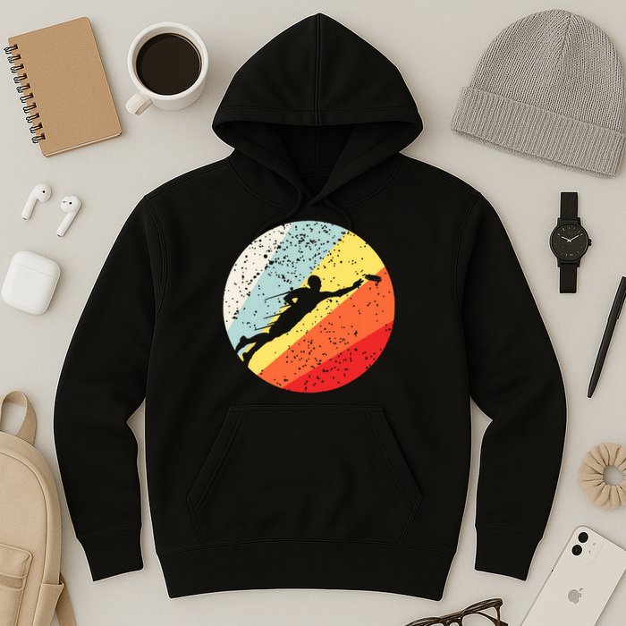 Ultimate Frisbee Retro Distressed Hoodie