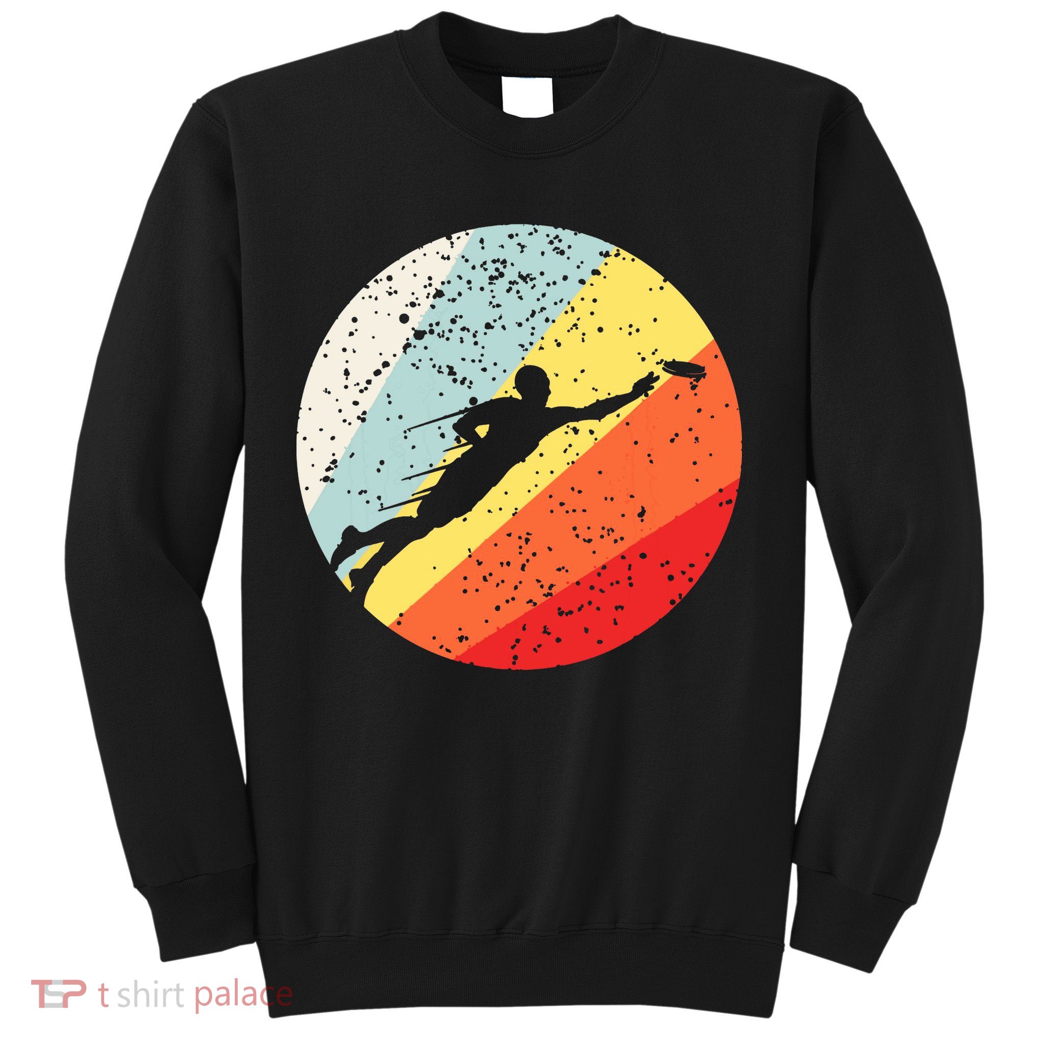 Ultimate Frisbee Retro Distressed Sweatshirt