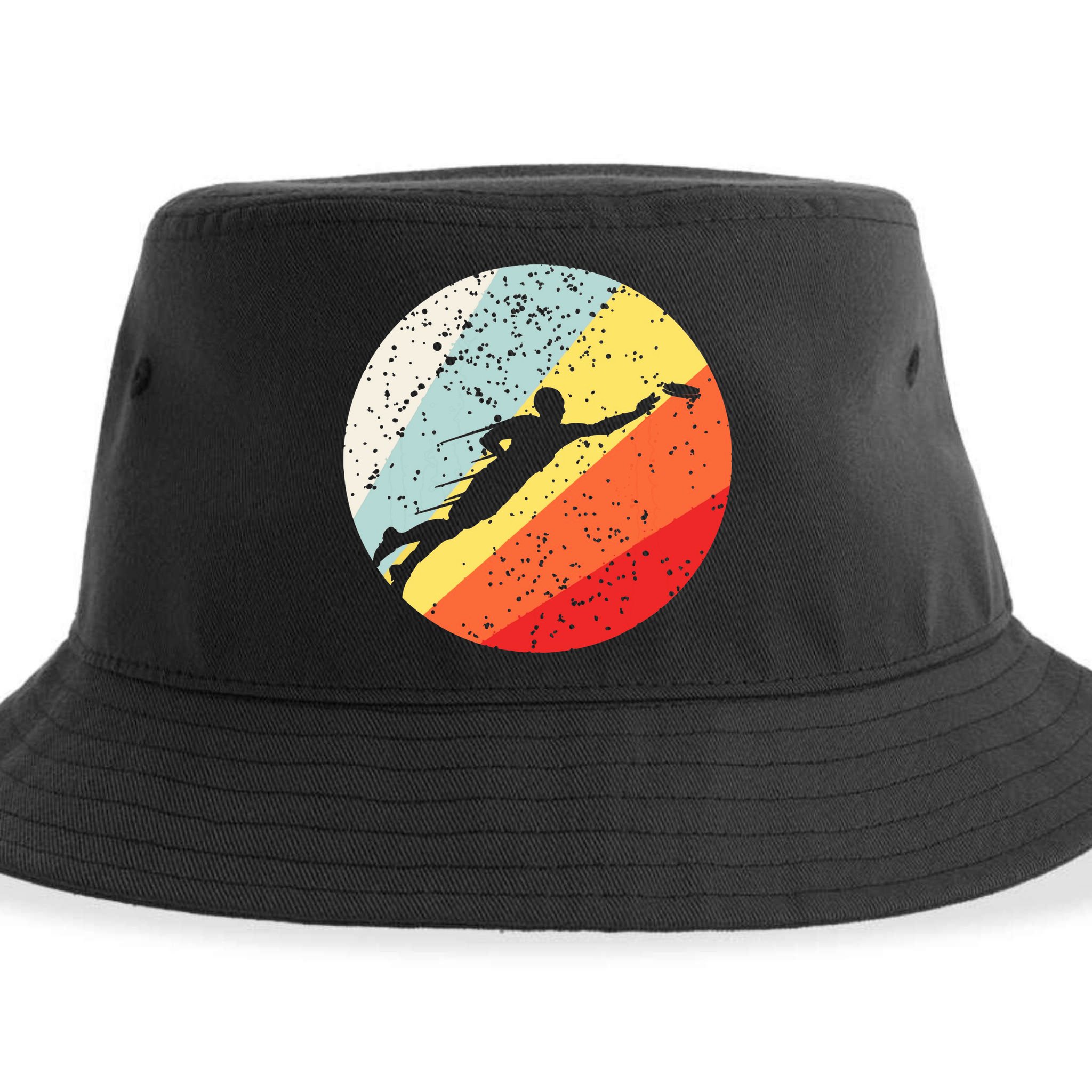 Ultimate Frisbee Retro Distressed Sustainable Bucket Hat