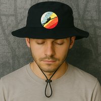 Ultimate Frisbee Retro Distressed Bucket Hat
