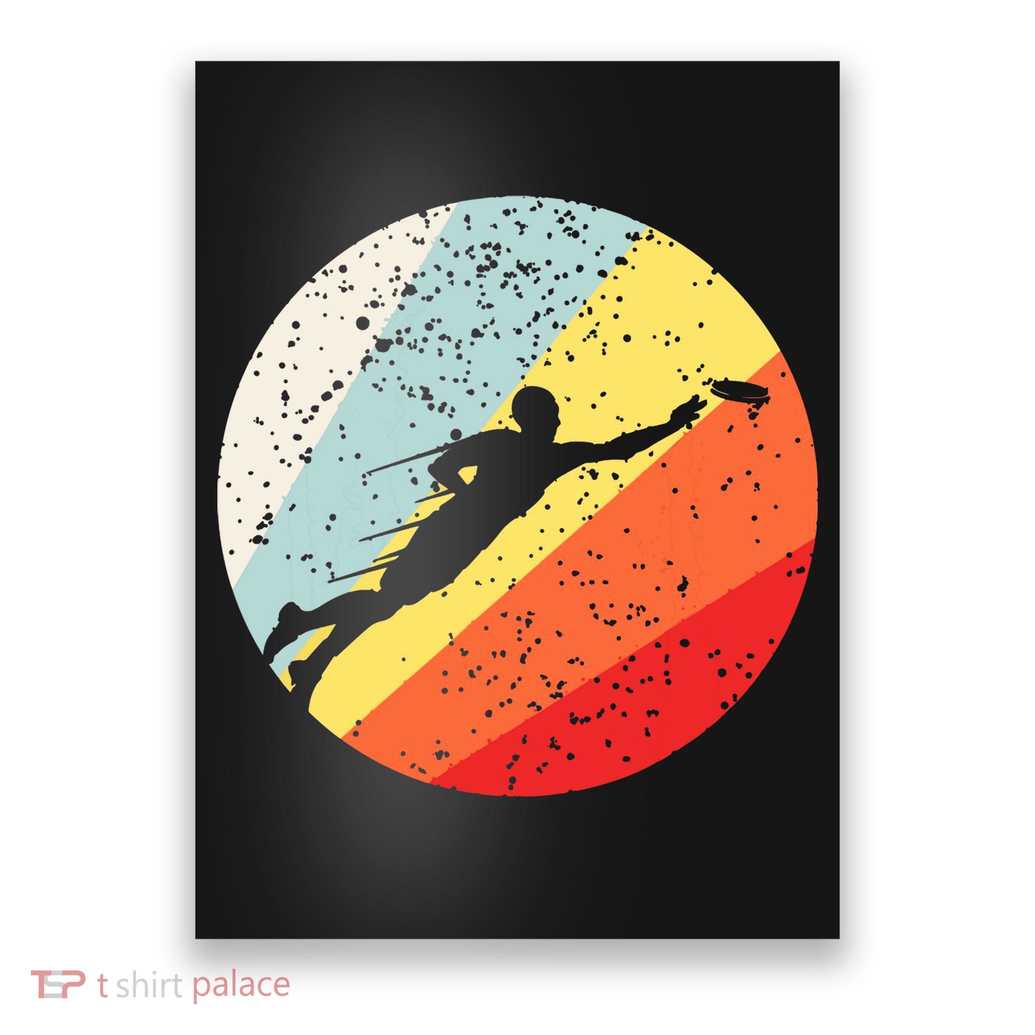 Ultimate Frisbee Retro Distressed Poster