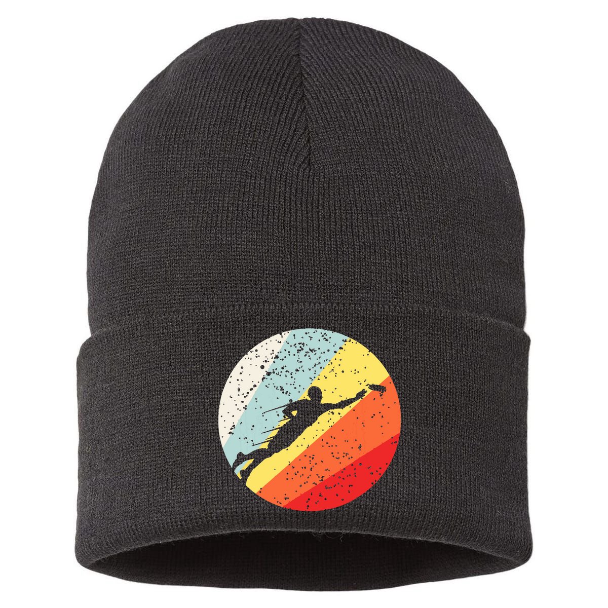 Ultimate Frisbee Retro Distressed Sustainable Knit Beanie