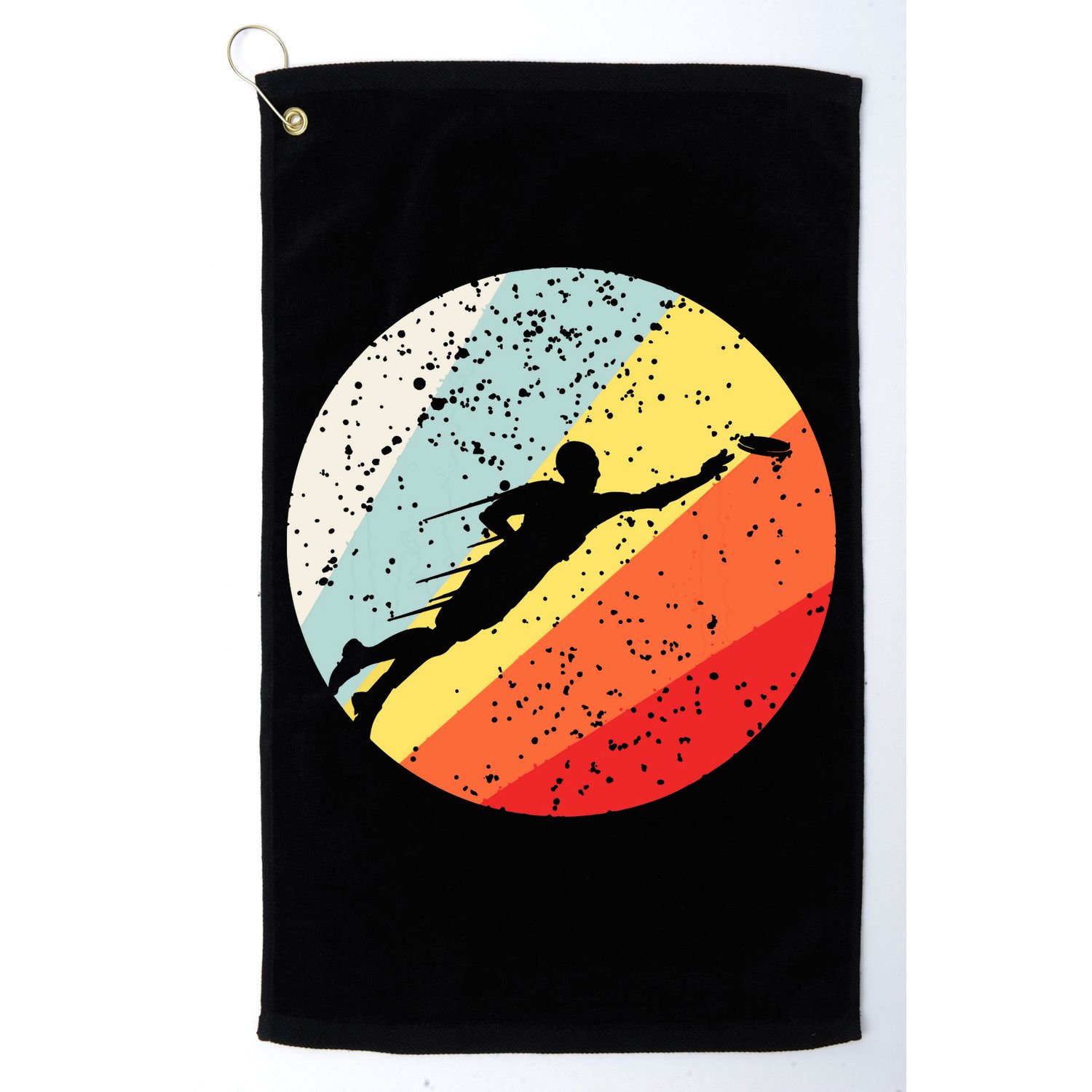Ultimate Frisbee Retro Distressed Golf Towel