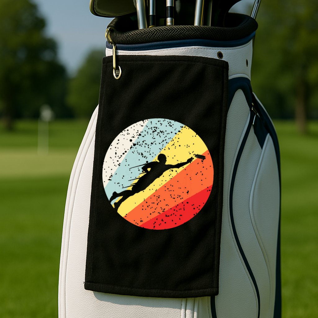 Ultimate Frisbee Retro Distressed Golf Towel