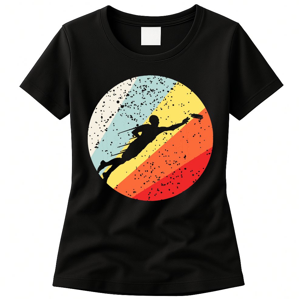 Ultimate Frisbee Retro Distressed Womens T-Shirt