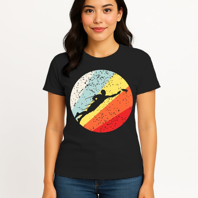 Ultimate Frisbee Retro Distressed Womens T-Shirt