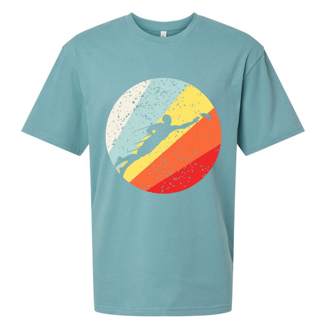 Ultimate Frisbee Retro Distressed Sueded Cloud Jersey T-Shirt