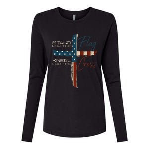 USA Flag Religious Quote 4th Of July Christian Faith Womens Cotton Relaxed Long Sleeve T-Shirt