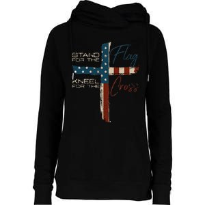 USA Flag Religious Quote 4th Of July Christian Faith Womens Funnel Neck Pullover Hood