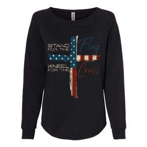 USA Flag Religious Quote 4th Of July Christian Faith Womens California Wash Sweatshirt