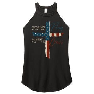 USA Flag Religious Quote 4th Of July Christian Faith Women's Perfect Tri Rocker Tank