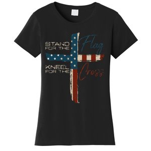 USA Flag Religious Quote 4th Of July Christian Faith Women's T-Shirt