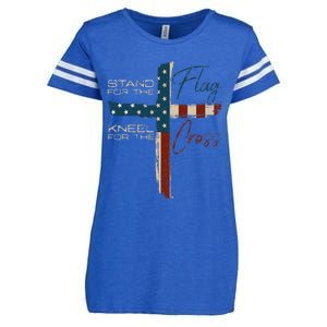 USA Flag Religious Quote 4th Of July Christian Faith Enza Ladies Jersey Football T-Shirt