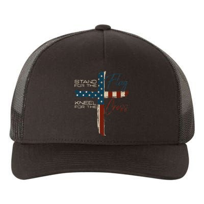 Usa Flag Religious Quote Christian Faith Yupoong Adult 5-Panel Trucker Hat