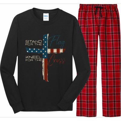 Usa Flag Religious Quote Christian Faith Long Sleeve Pajama Set