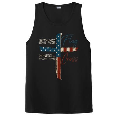 Usa Flag Religious Quote Christian Faith PosiCharge Competitor Tank