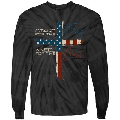 Usa Flag Religious Quote Christian Faith Tie-Dye Long Sleeve Shirt