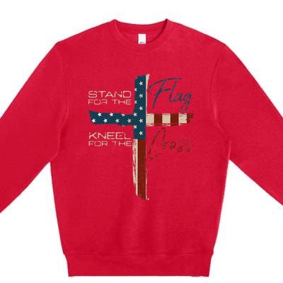 Usa Flag Religious Quote Christian Faith Premium Crewneck Sweatshirt