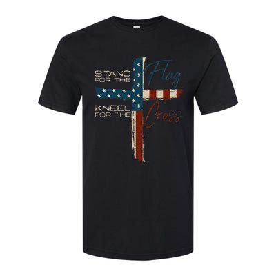 Usa Flag Religious Quote Christian Faith Softstyle® CVC T-Shirt