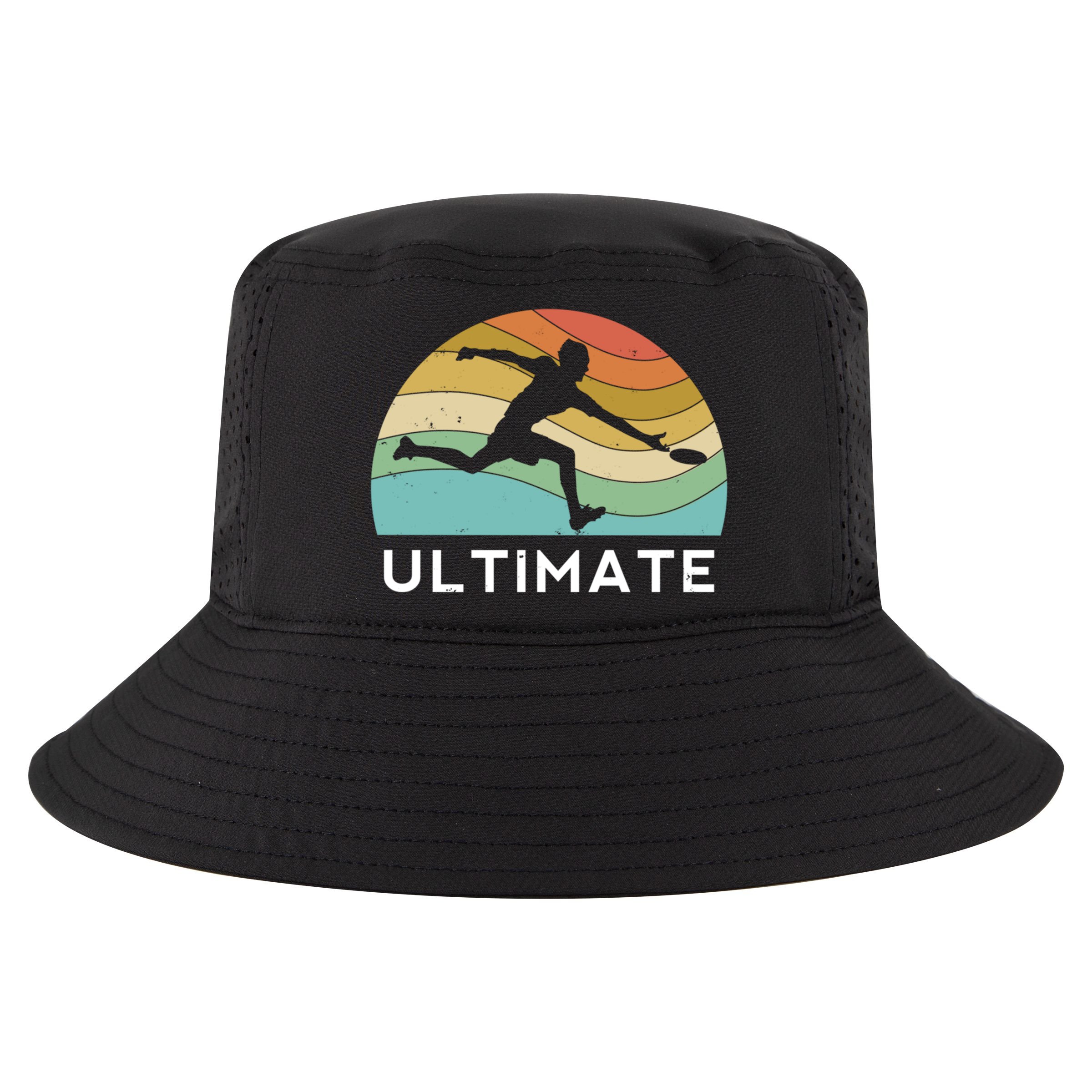 Ultimate Frisbee Retro Player Flying Disc Throwing Meaningful Gift Cool Comfort Performance Bucket Hat