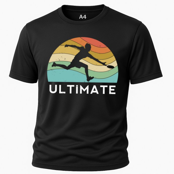 Ultimate Frisbee Retro Player Flying Disc Throwing Meaningful Gift Cooling Performance Crew T-Shirt