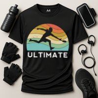 Ultimate Frisbee Retro Player Flying Disc Throwing Meaningful Gift Cooling Performance Crew T-Shirt