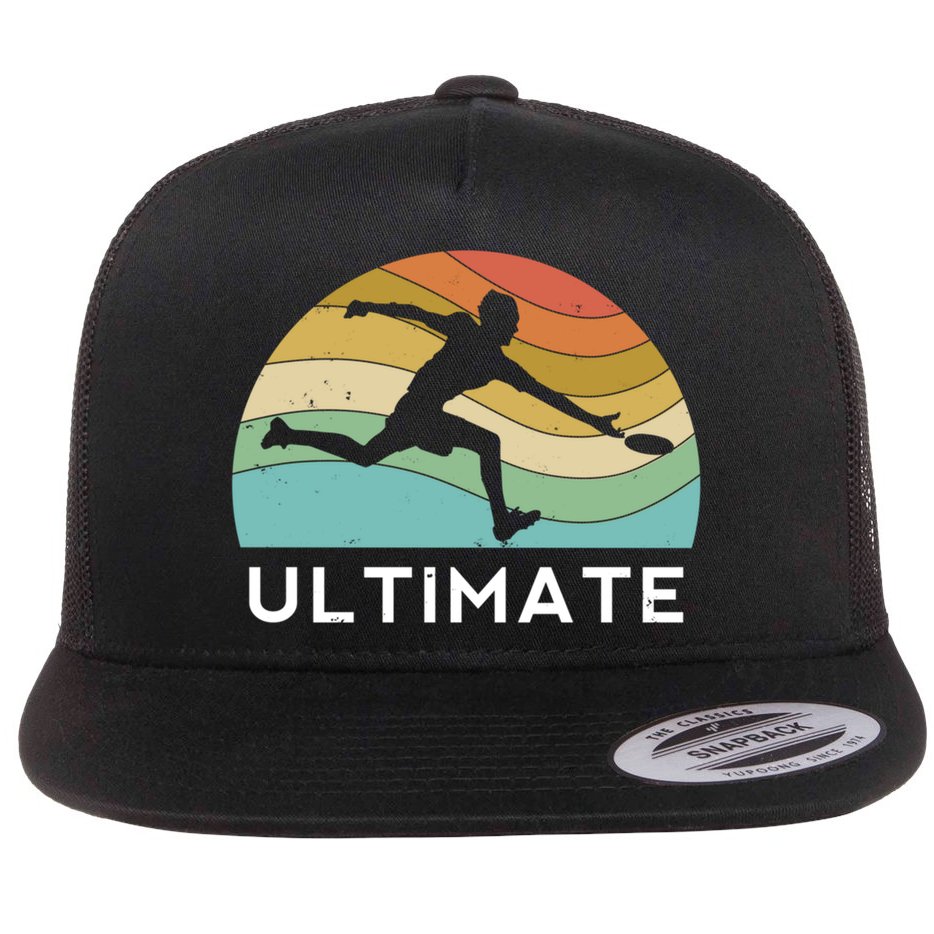 Ultimate Frisbee Retro Player Flying Disc Throwing Meaningful Gift Flat Bill Trucker Hat