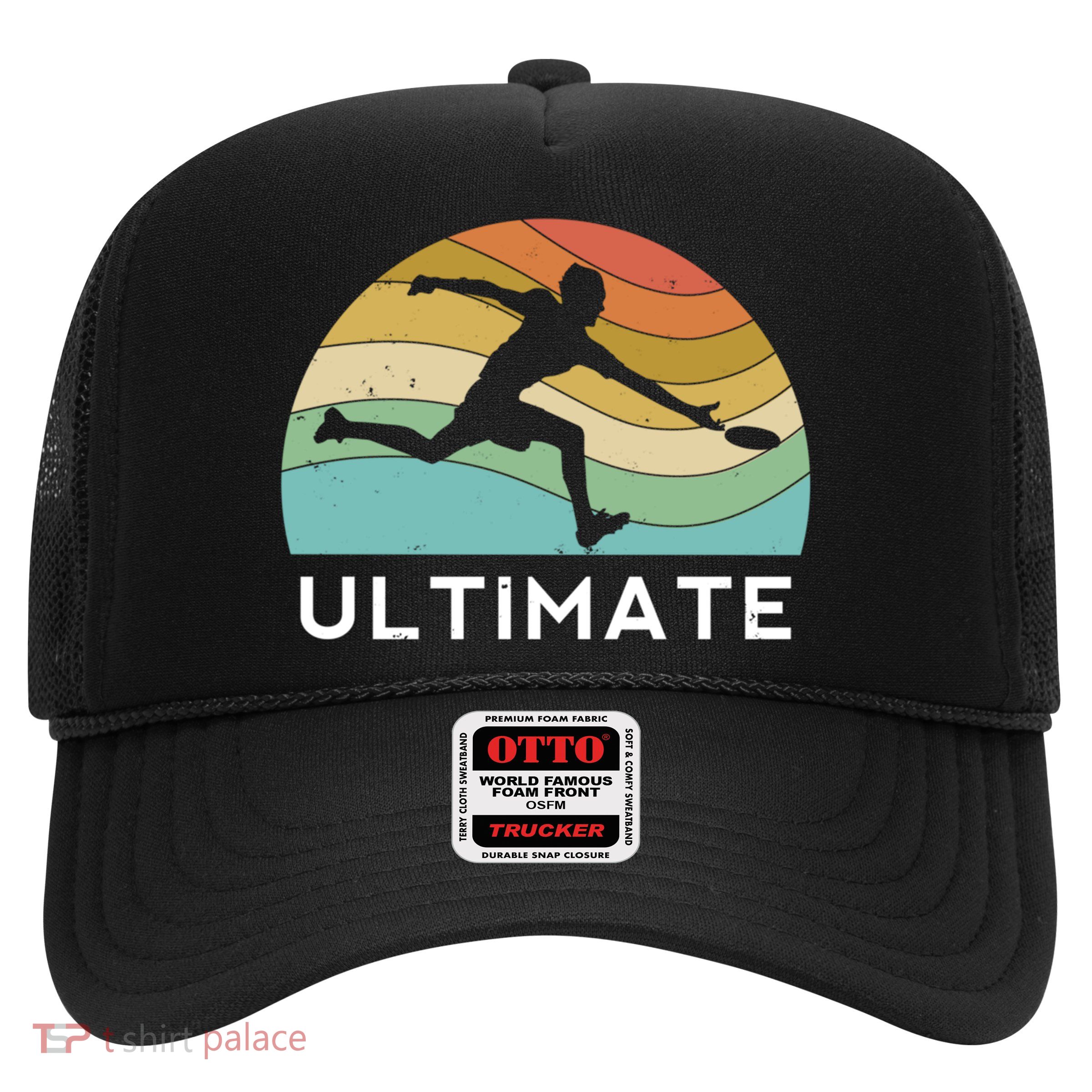 Ultimate Frisbee Retro Player Flying Disc Throwing Meaningful Gift Trucker Hat