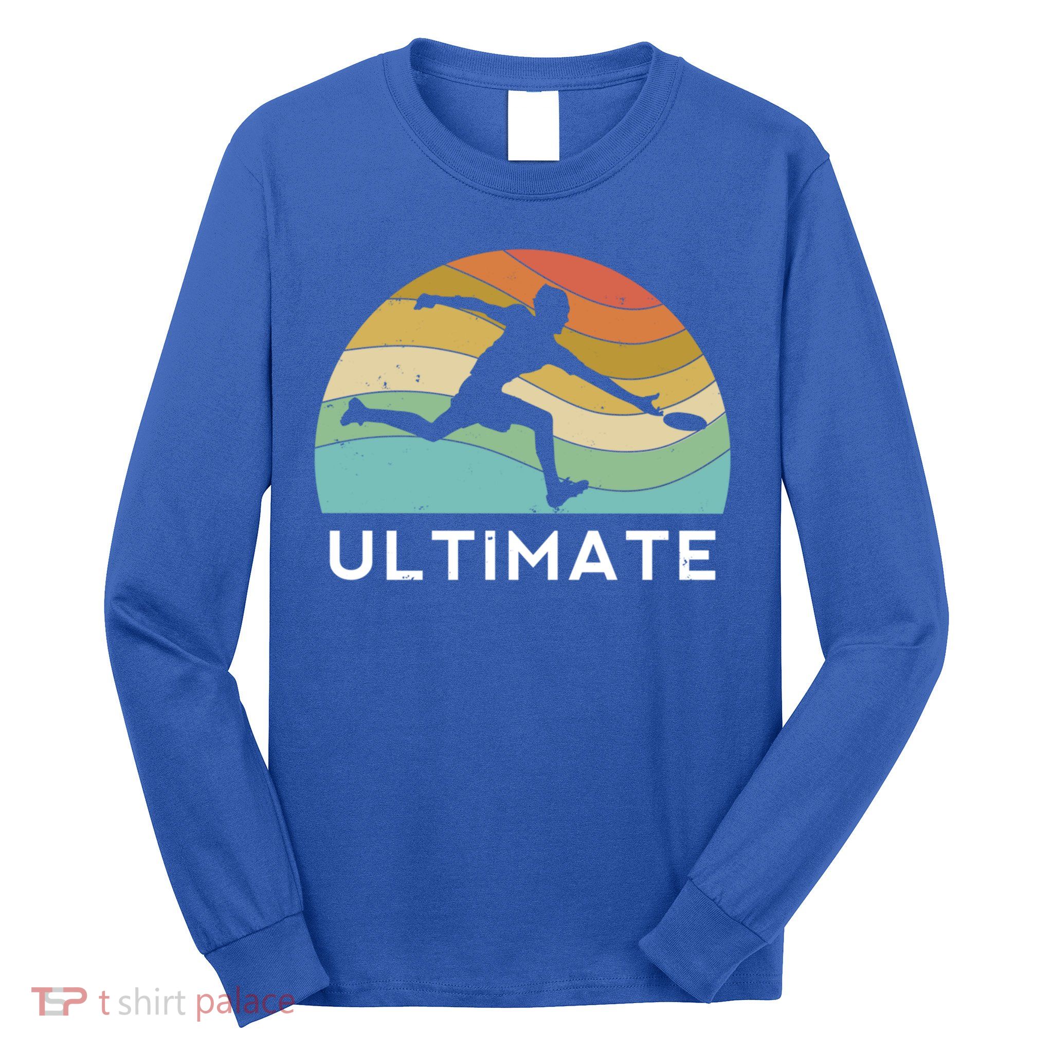 Ultimate Frisbee Retro Player Flying Disc Throwing Meaningful Gift Long Sleeve Shirt