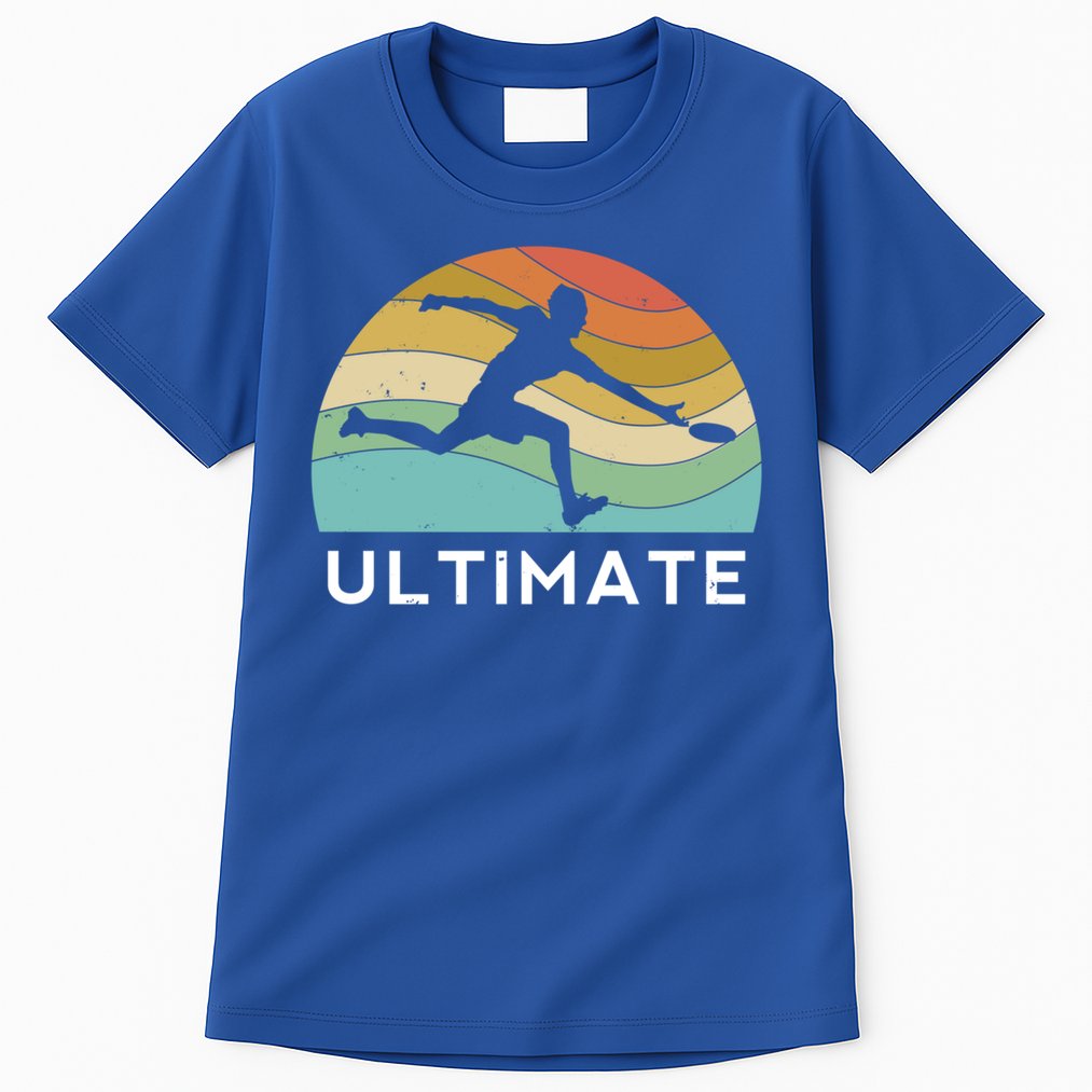 Ultimate Frisbee Retro Player Flying Disc Throwing Meaningful Gift Tall T-Shirt
