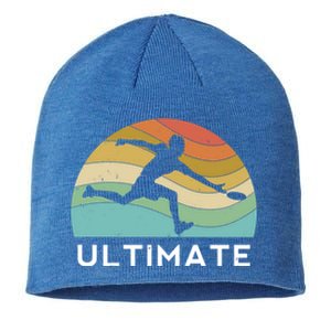 Ultimate Frisbee Retro Player Flying Disc Throwing Meaningful Gift Sustainable Beanie