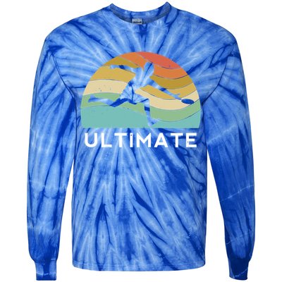Ultimate Frisbee Retro Player Flying Disc Throwing Meaningful Gift Tie-Dye Long Sleeve Shirt