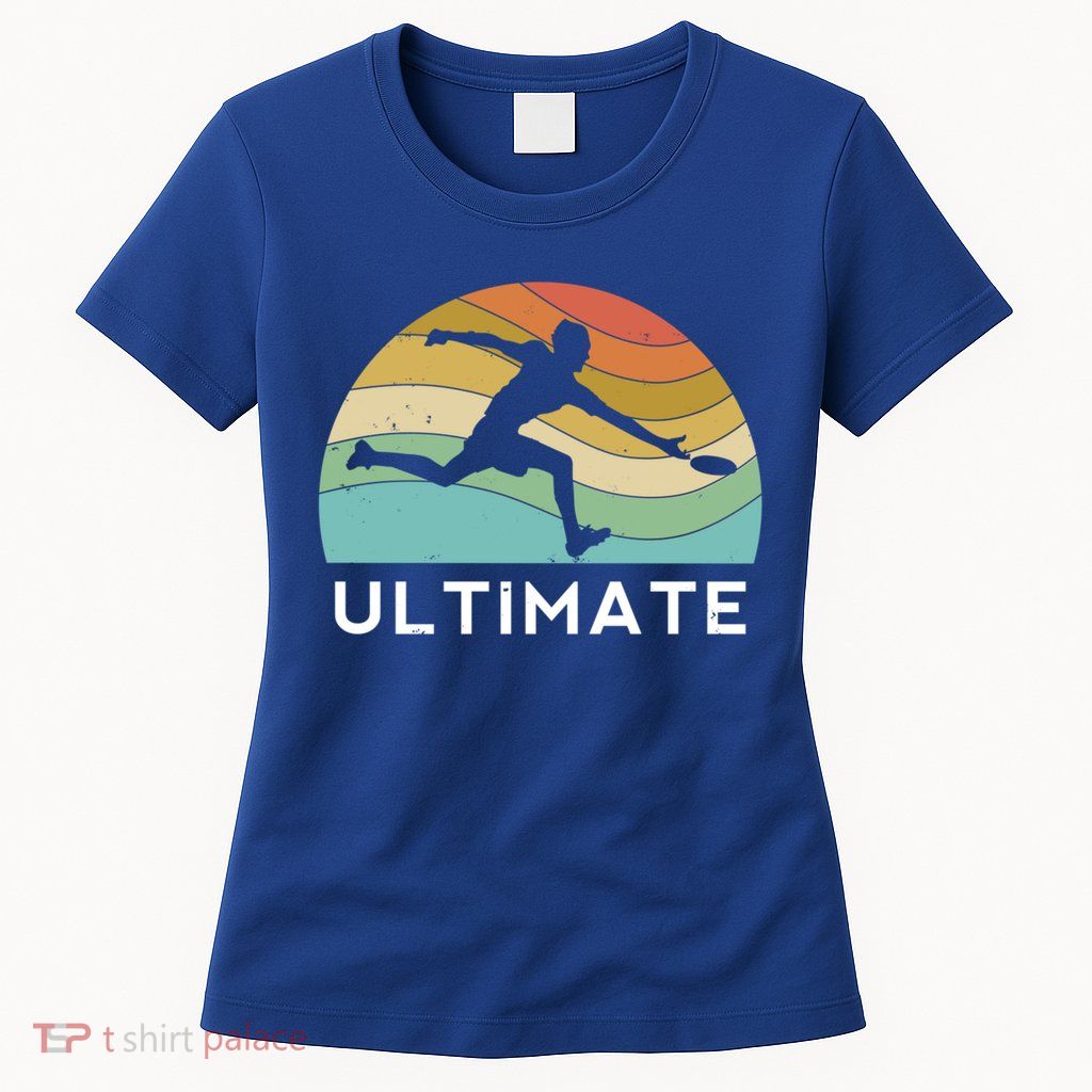 Ultimate Frisbee Retro Player Flying Disc Throwing Meaningful Gift Womens T-Shirt