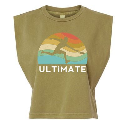 Ultimate Frisbee Retro Player Flying Disc Throwing Meaningful Gift Garment-Dyed Women's Muscle Tee