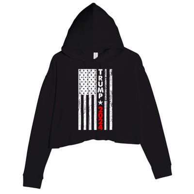 Usa Flag Restore AmericaS Greatness Trump 2024 Cute Gift Crop Fleece Hoodie