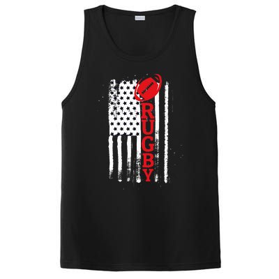 USA Flag Rugby Vintage PosiCharge Competitor Tank