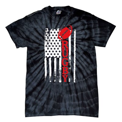 USA Flag Rugby Vintage Tie-Dye T-Shirt