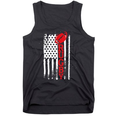 USA Flag Rugby Vintage Tank Top